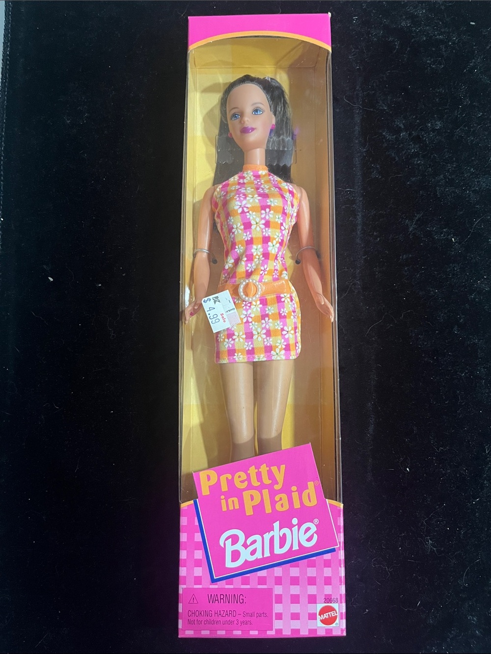 NRFB Vintage 1998 Pretty in Plaid Barbie Doll (Brunette Variant) | Mattel #20668